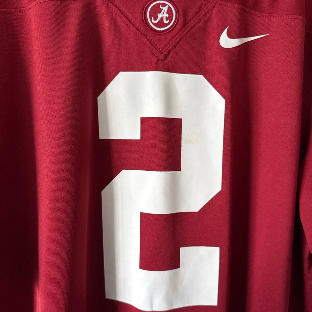 Nike Men's Crimson Jersey with White Number - Picture 2 of 6